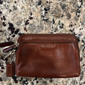Coach Brown Wristlet/Clutch